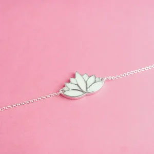 pulsera de leche materna con flor de loto