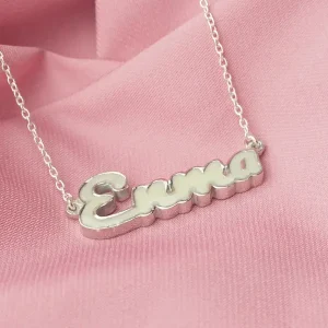 Colgante nombre de bebé de leche materna