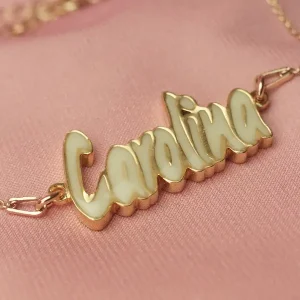 Colgante nombre de bebé de leche materna