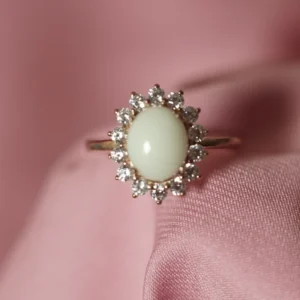 Anillo Alai de leche materna hecho a mano en plata de ley