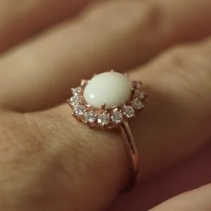 Anillo Alai de leche materna hecho a mano en plata de ley