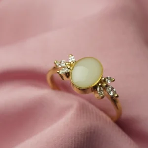 Anillo Odei de leche materna hecho a mano en plata de ley