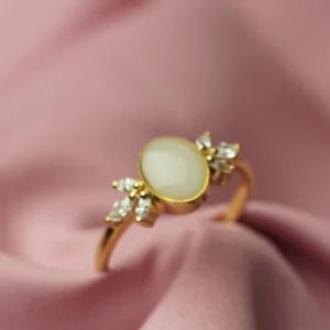 Anillo Odei de leche materna hecho a mano en plata de ley