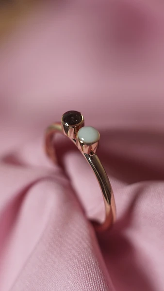 Anillo Solitario Doble